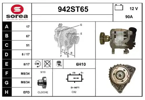 генератор STARTCAR 942ST65