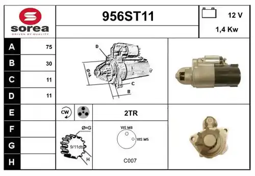 стартер STARTCAR 956ST11