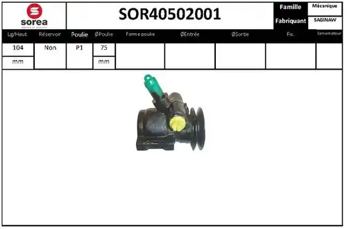 хидравлична помпа, кормилно управление STARTCAR SOR40502001