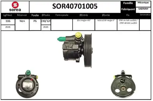 хидравлична помпа, кормилно управление STARTCAR SOR40701005