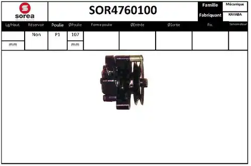 хидравлична помпа, кормилно управление STARTCAR SOR4760100