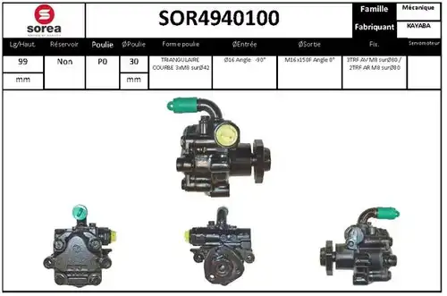 хидравлична помпа, кормилно управление STARTCAR SOR4940100