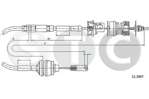 въжен механизъм, задействане на съединителя STC T482710