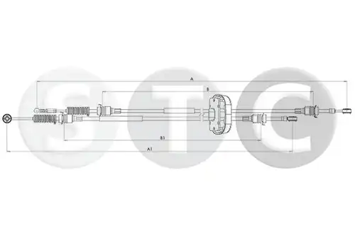 въжен механизъм, ръчна трансмисия STC T482954