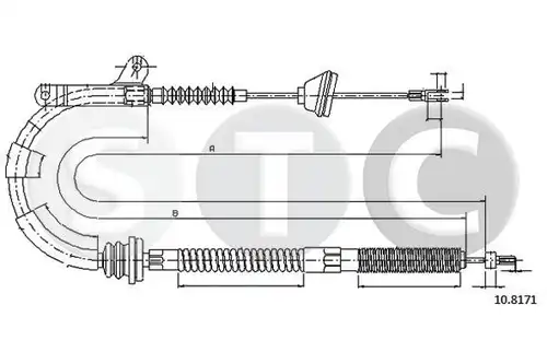 жило за ръчна спирачка STC T483574