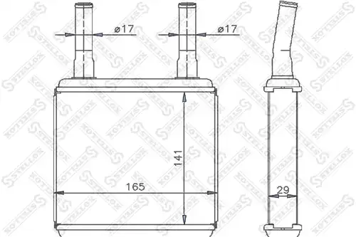 топлообменник, отопление на вътрешното пространство STELLOX 10-35113-SX
