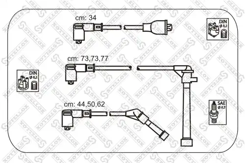 комплект запалителеи кабели STELLOX 10-38266-SX