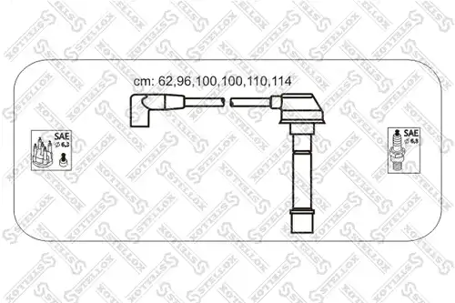 комплект запалителеи кабели STELLOX 10-38405-SX