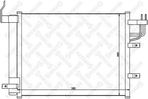 кондензатор, климатизация STELLOX 10-45113-SX