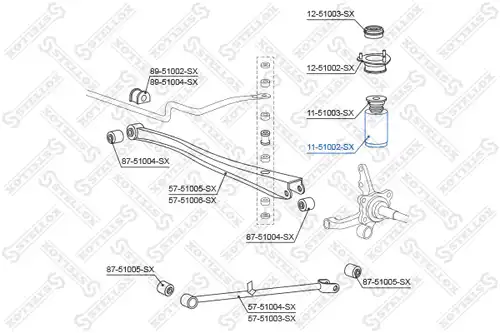 предпазна капачка/маншон, амортисьор STELLOX 11-51002-SX