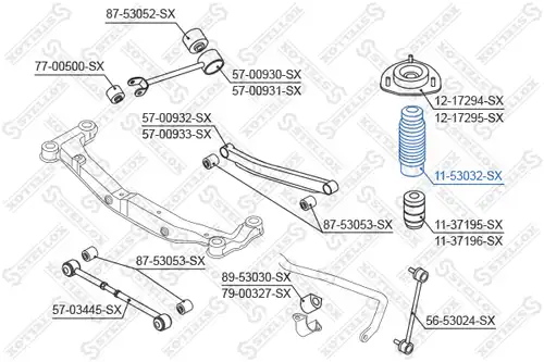 предпазна капачка/маншон, амортисьор STELLOX 11-53032-SX