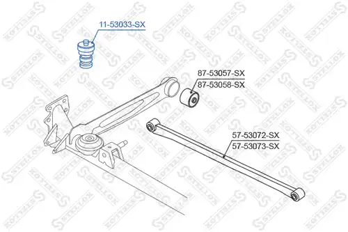 ударен тампон, окачване (ресьори) STELLOX 11-53033-SX