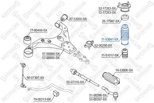 предпазна капачка/маншон, амортисьор STELLOX 11-53041-SX