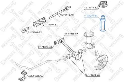 ударен тампон, окачване (ресьори) STELLOX 11-71014-SX