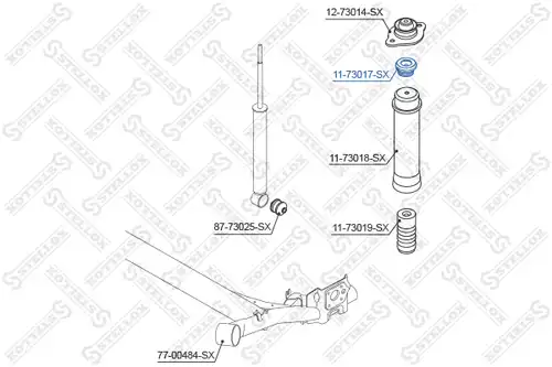 ударен тампон, окачване (ресьори) STELLOX 11-73017-SX