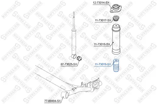 ударен тампон, окачване (ресьори) STELLOX 11-73019-SX