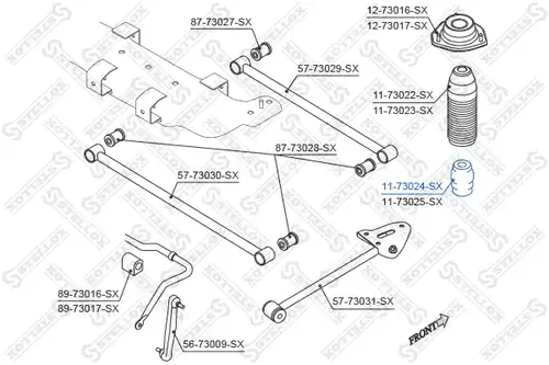 ударен тампон, окачване (ресьори) STELLOX 11-73024-SX