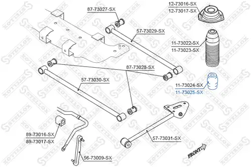 ударен тампон, окачване (ресьори) STELLOX 11-73025-SX