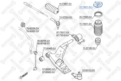 тампон на макферсън STELLOX 12-73011-SX