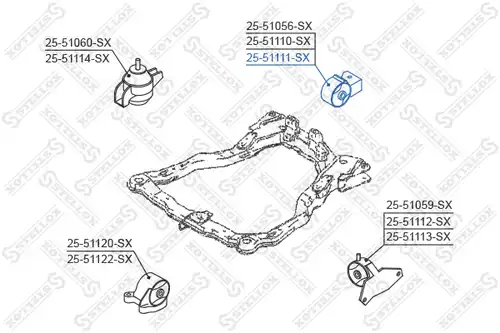 окачване, двигател STELLOX 25-51111-SX