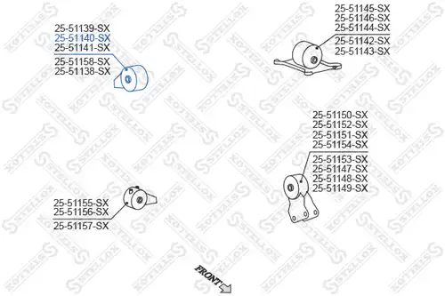 окачване, двигател STELLOX 25-51140-SX