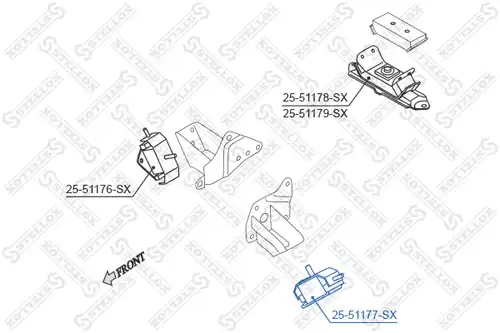 окачване, двигател STELLOX 25-51177-SX