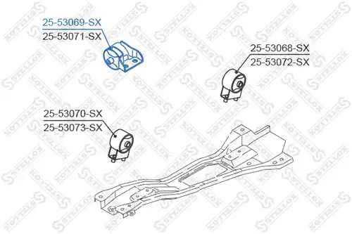 окачване, двигател STELLOX 25-53069-SX