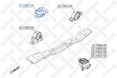 окачване, двигател STELLOX 25-73001-SX