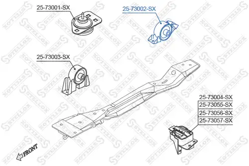 окачване, двигател STELLOX 25-73002-SX