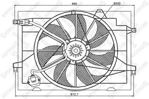 вентилатор, охлаждане на двигателя STELLOX 29-99186-SX