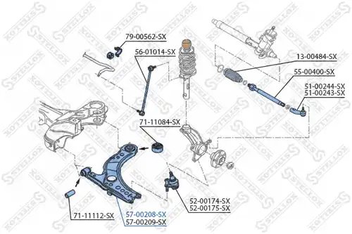 носач STELLOX 57-00208-SX