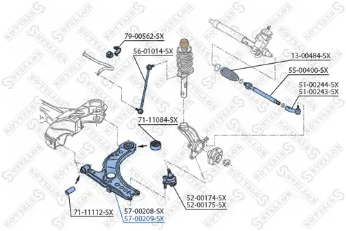 носач STELLOX 57-00209-SX