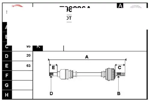 полуоска Technika 87336A