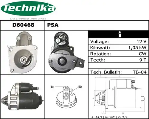 стартер Technika D60468