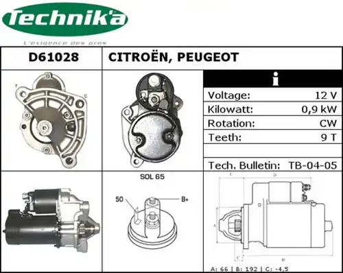 стартер Technika D61028