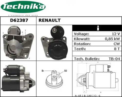 стартер Technika D62387