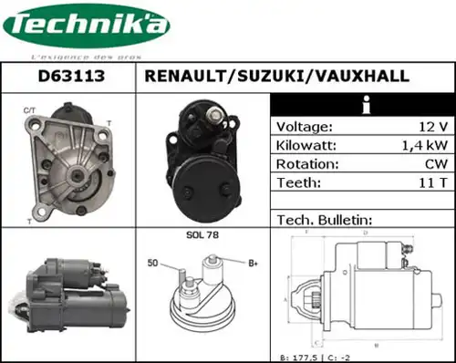 стартер Technika D63113