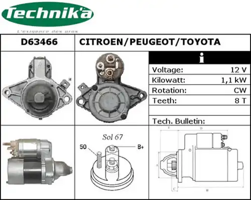 стартер Technika D63466