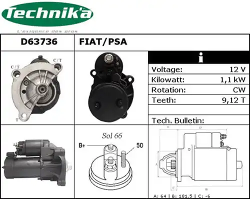 стартер Technika D63736