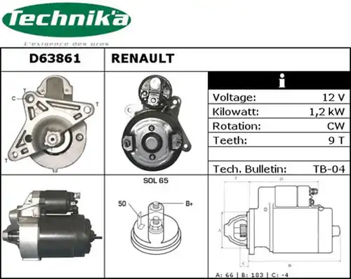 стартер Technika D63861