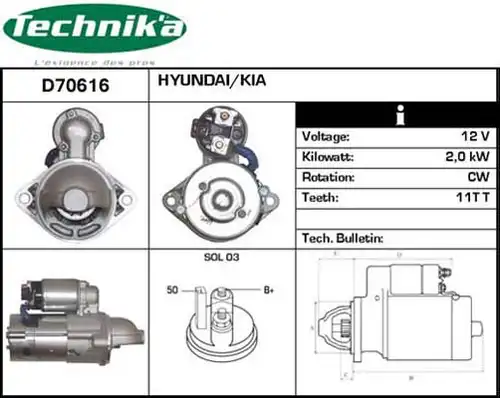 стартер Technika D70616