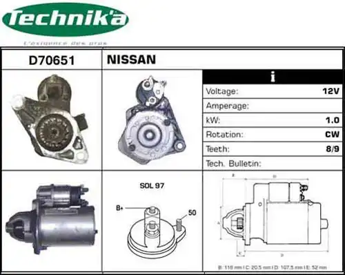 стартер Technika D70651