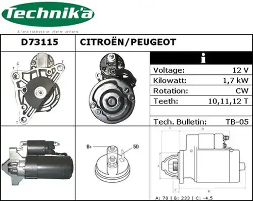 стартер Technika D73115