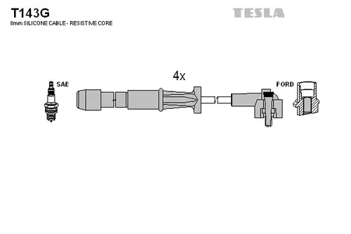 комплект запалителеи кабели TESLA T143G