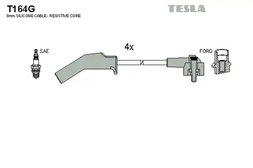 комплект запалителеи кабели TESLA T164G