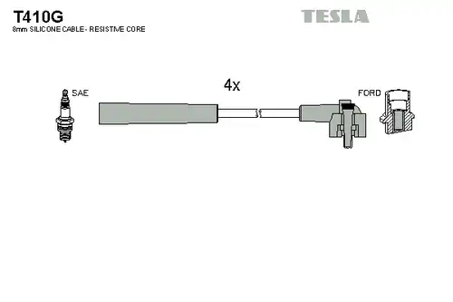 комплект запалителеи кабели TESLA T410G