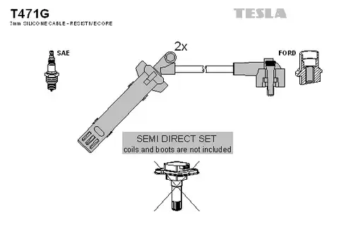 комплект запалителеи кабели TESLA T471G