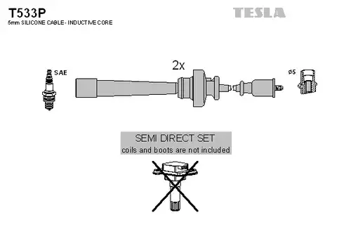 комплект запалителеи кабели TESLA T533P