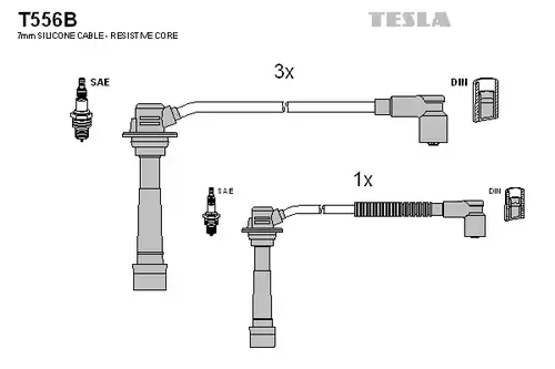 комплект запалителеи кабели TESLA T556B