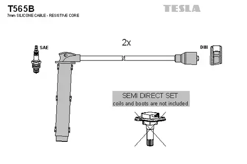 комплект запалителеи кабели TESLA T565B